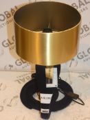 Abigail Aherne Boxed Blue Cobra Gold Shade Designer Table Lamp RRP£95