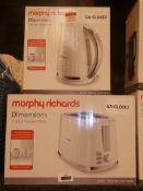 Lot to Contain 2 Assorted Items to Include a Morphy Richards Dimensions 1.5L Cordless Jug Kettle