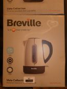 Lot to Contain 2 Boxed Breville Vista Collection Polished Steel Cordless Jug Kettles Combined RRP£