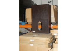 Pallet Containing 36 Brand New Dark Wooden Back to Wall Concealed Cistern Units 500mm