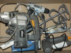 Lot to Contain 8 Assorted Graded Power Tool and Power Tool Accessories to Include Hammer Drills,