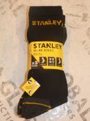 Lot to Contain 10 Brand New Packs of 3 Sizes UK 6-11 Reinforced Stanley Work Socks Combined RRP£60