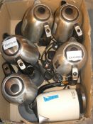 Lot to Contain 11 Assorted Graded Cordless Jug Kettles by Russell Hobbs and Morphy Richards Combined