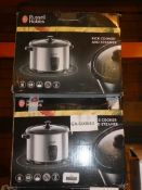 Lot to Contain 2 Boxed Russell Hobbs Rice Cooker and Steamers Combined RRP£60