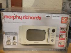 Boxed Morphy Richards 23ltr 800w Digital Display Microwave In Cream With RRP£120