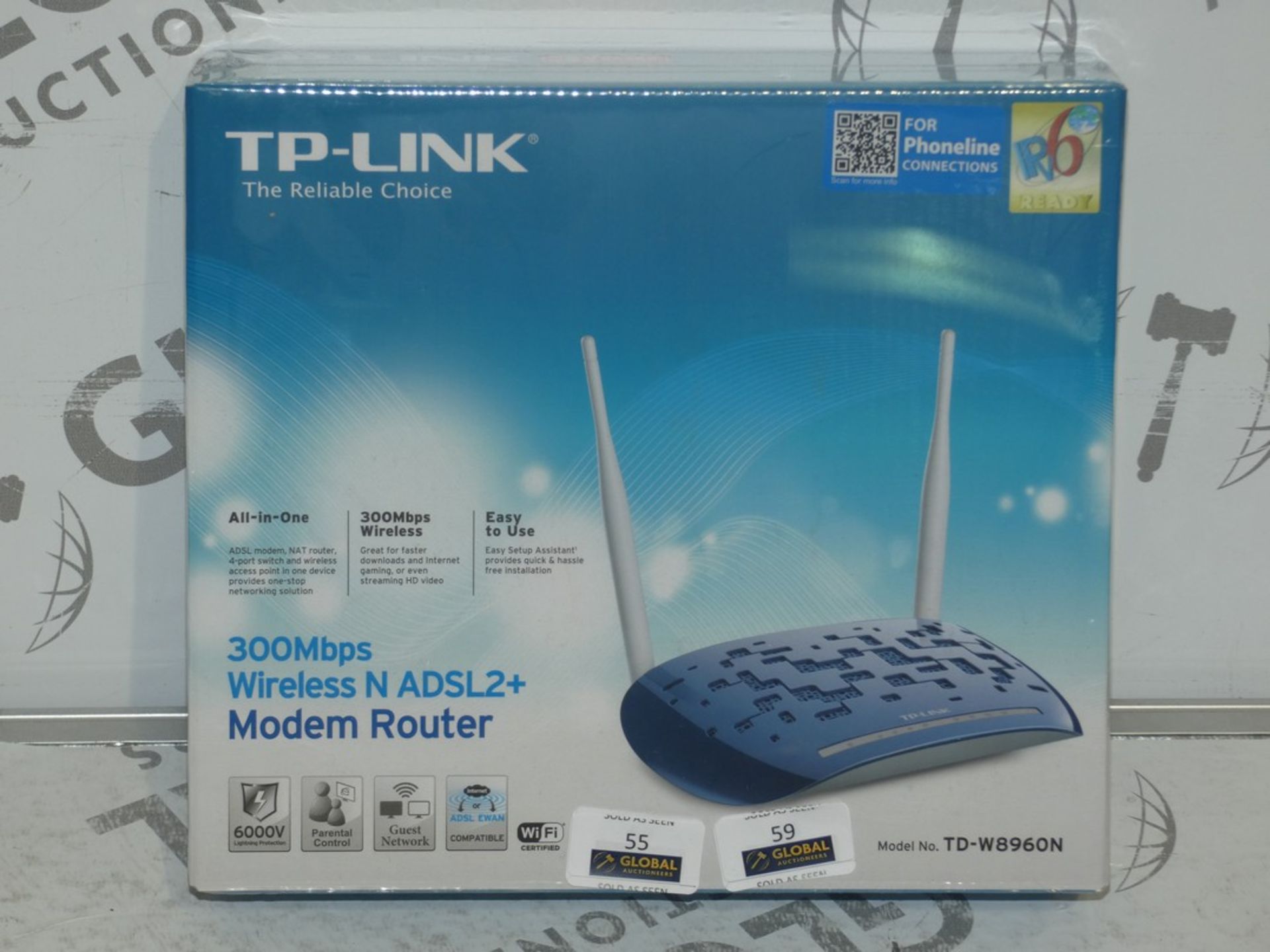 Boxed Brand New and Sealed TP Link 300mbps Wireless Nadsl 2 Plus Modem Routers RRP£25each - Image 2 of 2