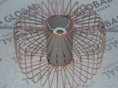 Boxed Home Collection Rose Gold and Grey Fabric Ceiling Light Fitting RRP £55