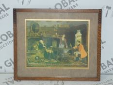 When Good Fellows Get Together, Artist - William Birney (1814-1907). Wooden Framed Print, From The