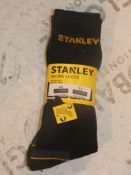 Lot to Contain 10 Brand New Packs of 3 Size UK6-11 Reinforced All Season Stanley Work Socks Combined