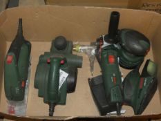 Lot to Contain 5 Assorted Items to Include a Bosch PSM 100A Detail Sander, Bosch PEX220A Orbital