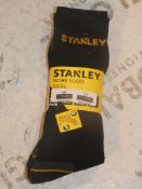 Lot to Contain 10 Brand New Packs of 3 Size UK6-11 Reinforced All Season Stanley Work Socks Combined