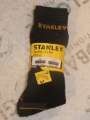 Lot to Contain 10 Brand New Packs of 3 Size UK6-11 Reinforced All Season Stanley Work Socks Combined