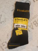 Lot to Contain 10 Brand New Packs of 3 Size UK6-11 Reinforced All Season Stanley Work Socks Combined