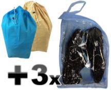 3x Shoe Size + 2x Boot Size Storage and Carry Bags