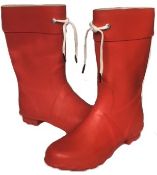 UK 5 Size Wellington Boots Lace Design Red Colour (EU 38)