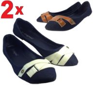 UK 8 Size Ladies Flat Summer Shoes White & Brown (EU 41)