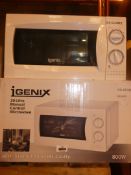 Lot to Contain 2 Assorted Boxed and Unboxed Igenix 800w 20ltr Manual Microwaves Combined RRP£100