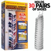 30 Pair Shoe Over Door Storage - Space Saving Unit