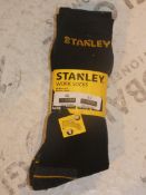 Lot to Contain 10 Brand New Packs of 3 Size UK6-11 Reinforced All Season Stanley Work Socks Combined