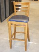 Lot to Contain 2 Wooden Bar Stools