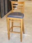 Lot to Contain 2 Wooden Bar Stools