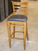 Lot to Contain 2 Wooden Bar Stools