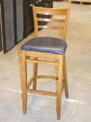 Lot to Contain 2 Wooden Bar Stools