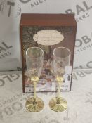 Boxed Brand New Set of The Wedding of The Season Toasting Flute Champagne Glasses