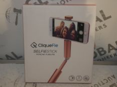 Boxed Clickify Selfie Sticks in Rose Gold RRP£50ea