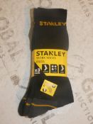Lot to Contain 5 Pairs of 3 Pack Stanley Work Socks Combined RRP£35