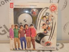 Lot to Contain 5 Boxed 1 Direction Snap Caps on Ear Headphones Combined RRP£100