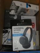 Lot to Contain 10 Pairs of Assorted JVC Headphones Combined RRP£150