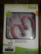 Lot to Contain 5 Brand New Pairs of Jivo Endurance Secure Fit Earphones with Flexible Ear Hooks
