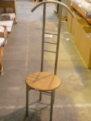 Tall Back Chair Stainless Steel and Wooden RRP£50