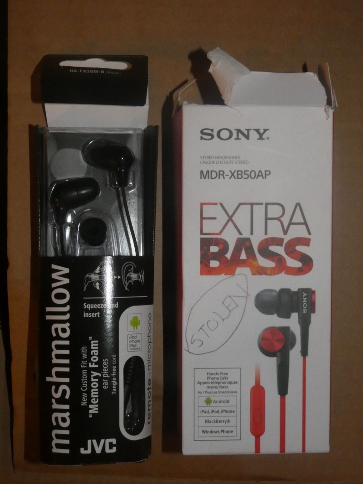 Lot to Contain 20 assorted Headphones from Sony and JVC (To Be Given Out By Staff)