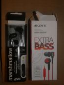 Lot to Contain 20 assorted Headphones from Sony and JVC (To Be Given Out By Staff)