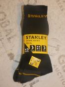 Lot to Contain 5 Pairs of 3 Pack Stanley Work Socks Combined RRP£35
