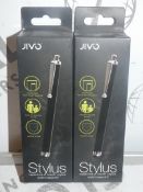 Lot to Contain 10 Boxed Brand New Jivo Stylus Pens Combined RRP£100