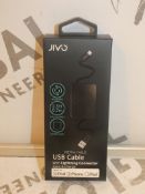 Lot to Contain 10 Jivous D Cables with Lightening Connector Combined RRP£100