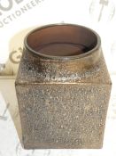 Boxed Westelm Lava Glaze 8.75Inch Bronze Storage Jar RRP £60