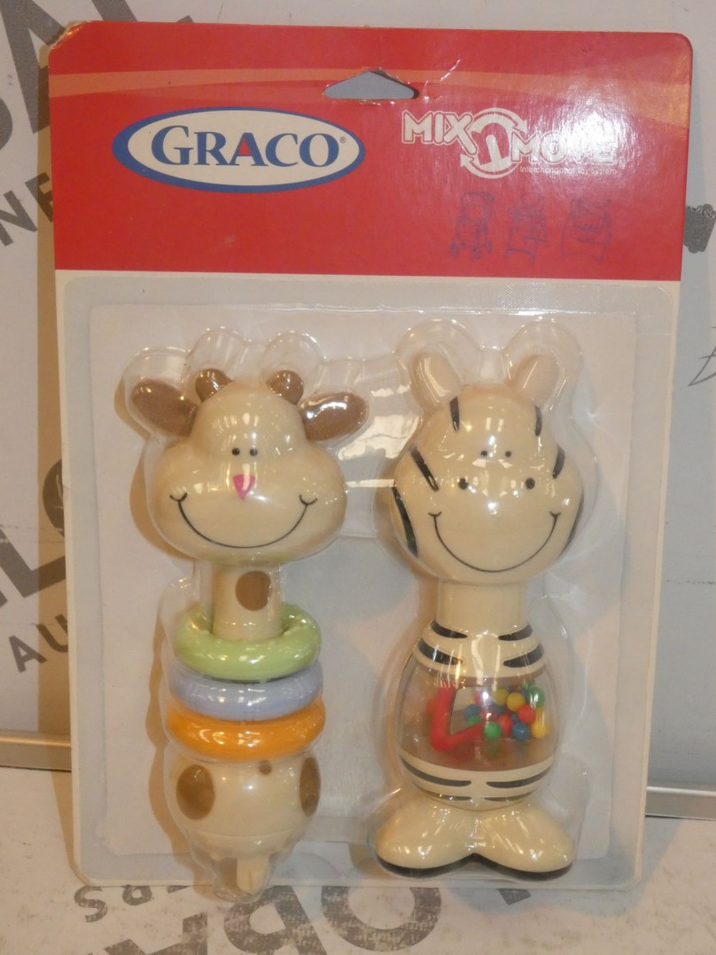 Lot to Contain 12 Brand New Graco Mix and Move Baby Twin Rattle Packs Combined RRP£120