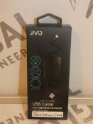 Lot to Contain 10 Jivous D Cables with Lightening Connector Combined RRP£100