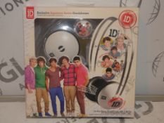 Lot to Contain 5 Boxed 1 Direction Snap Caps on Ear Headphones Combined RRP£100