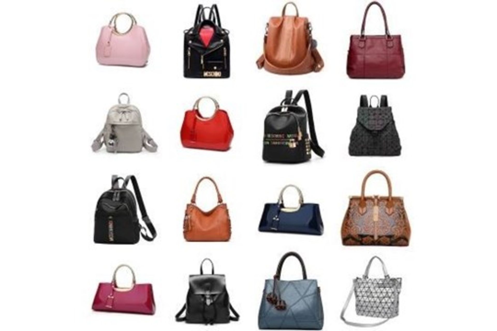 Lot to Contain 20 Assorted Brand New Womens Coolives Designer Handbags and Backpacks In Assorted
