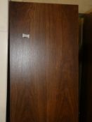Lot to Contain 2 Dark Wooden Tall Slim 2 Door Bathroom Storage Cabinets Combined RRP£240