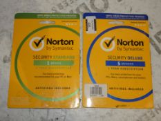 Lot to Contain 2 Norton Anti Virus Software Packs (32652)(3927084)