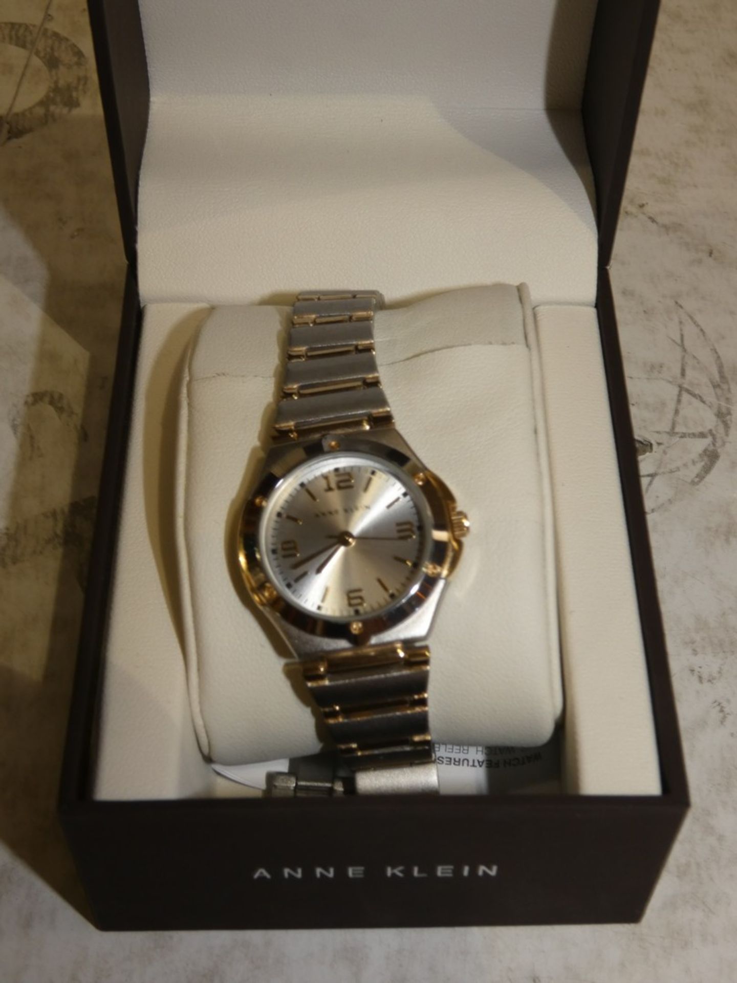 Boxed Anne Klein Bracelet Strap Two Tone Ladies Designer Wrist Watch