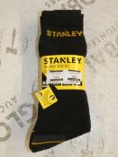 Lot to Contain 5 Brand New Packs of 3 Sizes UK 6-11 Reinforced Stanley Work Socks Combined RRP£35