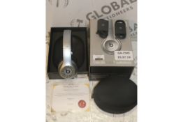 Pair of Special Edition Space Gray Beats Solo 2 Wireless Crystal Headphones RRP £350 (Please Ask A