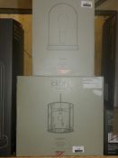 Lot to Contain 2 Boxed Croft Collection Selsey and Layton Touch Lamps and Ceiling Light Shades
